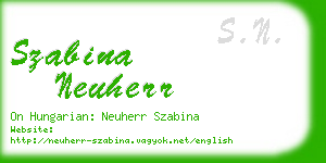 szabina neuherr business card